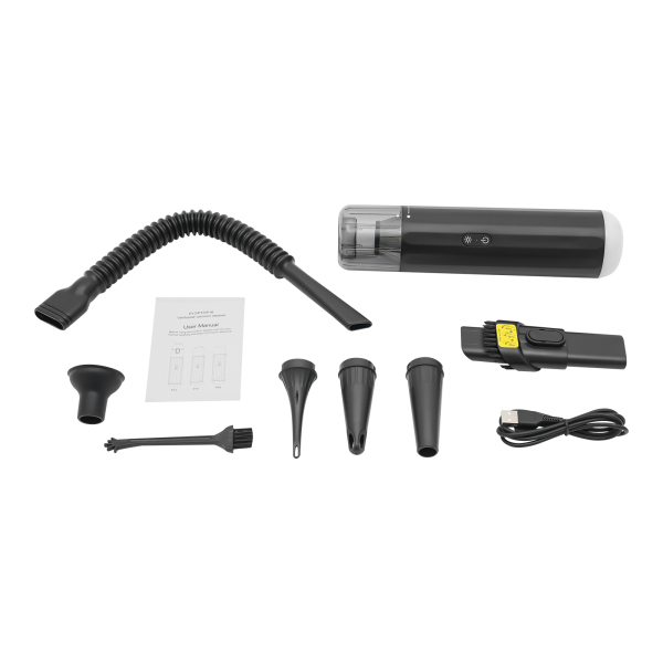 P16 Handheld Cordless Car Vacuum Cleaner, Powerful Handheld Vacuum, Portable Mini Vacuum - Black