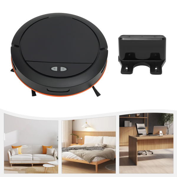 Sweep and Drag 3 in 1 Intelligent Sweeping Robot 2.7 KPA Suction European Standard for Homes Offices Libraries Barbershops Pet Stores Black