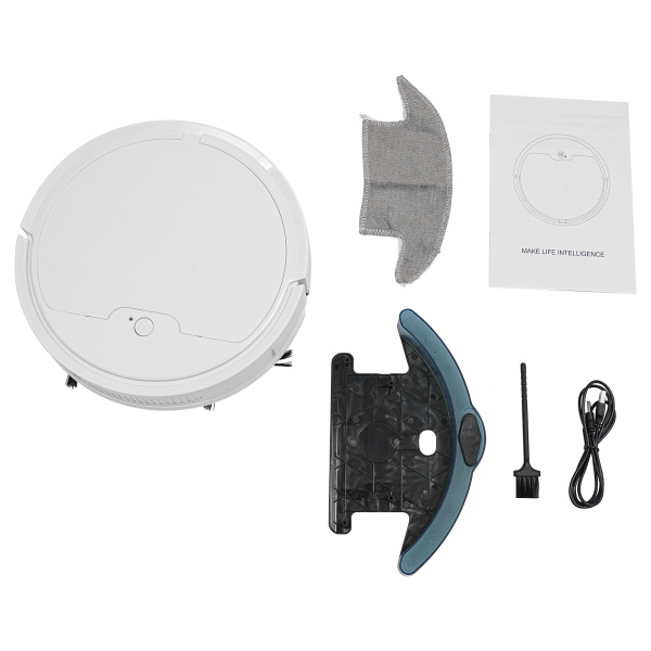 3-in-1 Sweeper, Sweeper, Vacuum Cleaner for Homes, Offices, Libraries, Barbershops, Pet Stores - White