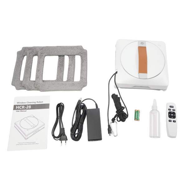 Window Cleaner Robot, Smart Glass Cleaning Robot, Remote Control Window Cleaning Robot - Double Water Spray White