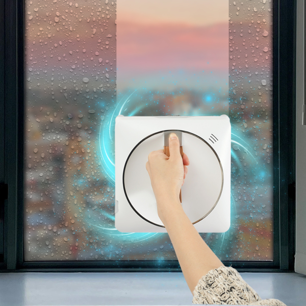 Window Cleaner Robot, Smart Glass Cleaning Robot, Remote Control Window Cleaning Robot - Double Water Spray White