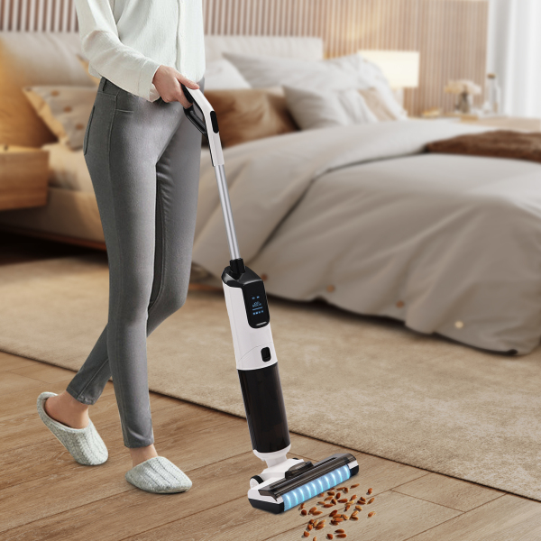 Wet Dry Vacuum Cleaner Wireless Wet Dry Vacuum Cleaner 3-in-1 Vacuum Cleaner and Mop with 7*2600mah Li-ion Batteries for Living Rooms Bedrooms Pet Rooms