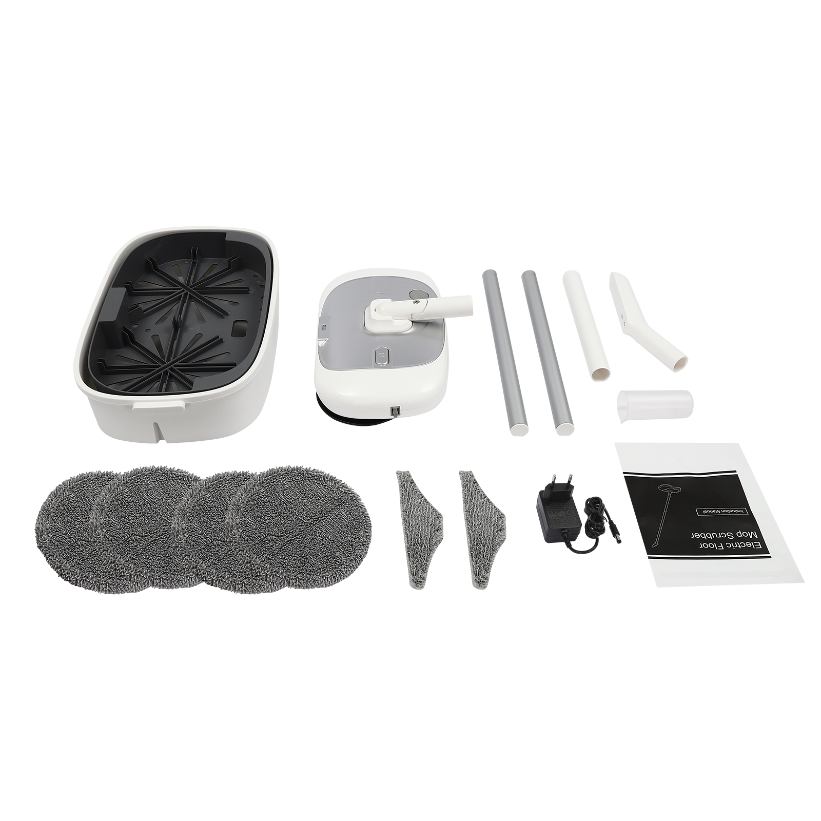 CNCEST Electric Mop with Cleaning Bucket Cordless Electric Mop for Floor Cleaning Cordless Mop For Tiles Hard Floors Wooden Floors Silver CNCEST Electric Mop with Cleaning Bucket Cordless Electric Mop for Floor Cleaning Cordless Mop For Tiles Hard Floors Wooden Floors Silver