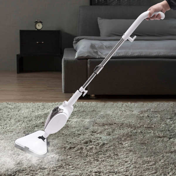 Steam Cleaner Steam Mop Electric Floor Mop For All Kinds Of Flooring Such As Solid Wood Flooring Ceramic Tiles Laminate Flooring White Steam Cleaner Steam Mop Electric Floor Mop For All Kinds Of Flooring Such As Solid Wood Flooring Ceramic Tiles Laminate Flooring White