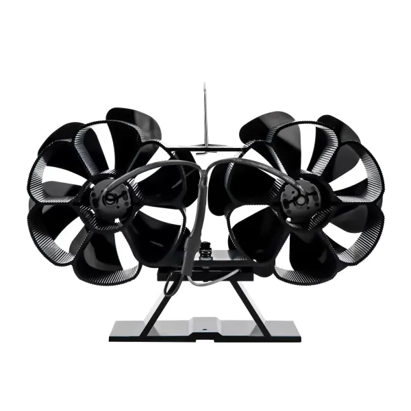 Wood Stove Fan Heat Powered Durable 12 Blade Fireplace Fan Non-Electric with Magnetic Thermometer Thermoelectric Fan for Wood Wood Stove Fan Heat Powered Durable 12 Blade Fireplace Fan Non-Electric with Magnetic Thermometer Thermoelectric Fan for Wood