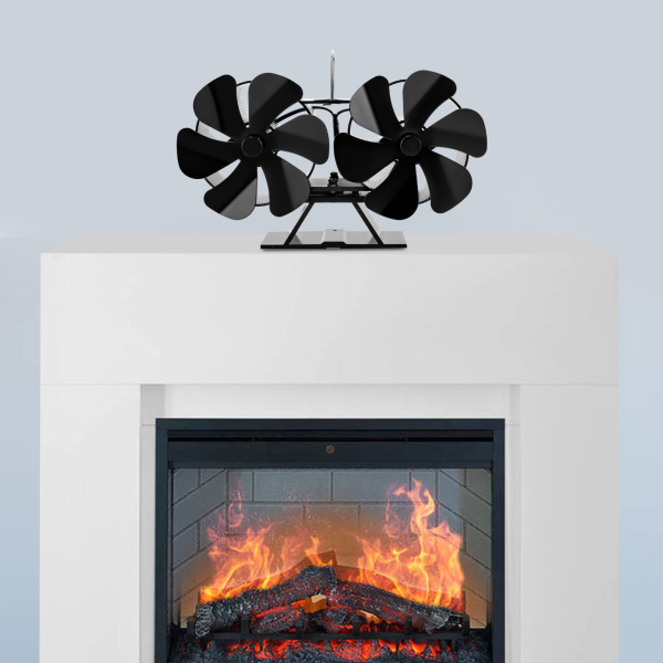 Wood Stove Fan Heat Powered Durable 12 Blade Fireplace Fan Non-Electric with Magnetic Thermometer Thermoelectric Fan for Wood Wood Stove Fan Heat Powered Durable 12 Blade Fireplace Fan Non-Electric with Magnetic Thermometer Thermoelectric Fan for Wood