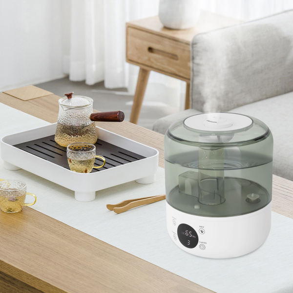 Top Filling Electric Humidifier, Room Humidifier Diffuser, Ultrasonic Humidifier, 18.5*22cm, White
