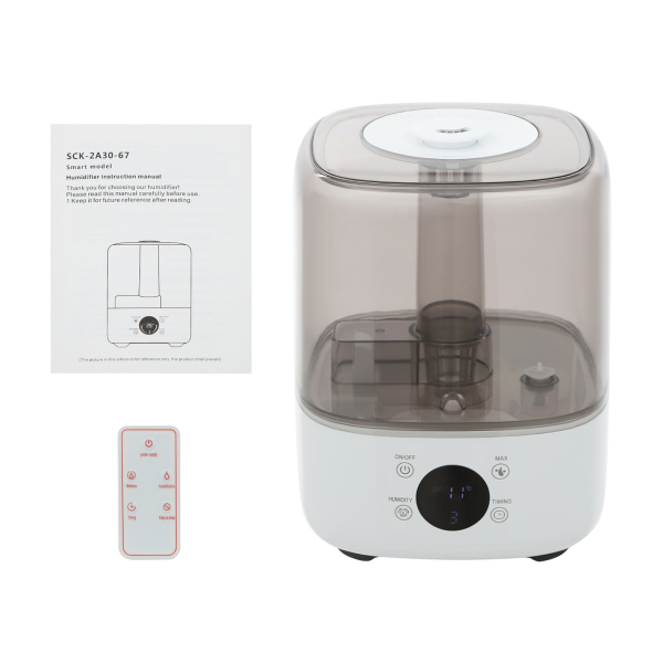 Humidifier, Top-Fill Humidifier, Smart Humidifier for Bedrooms, Kid's Rooms, Yoga Rooms - White