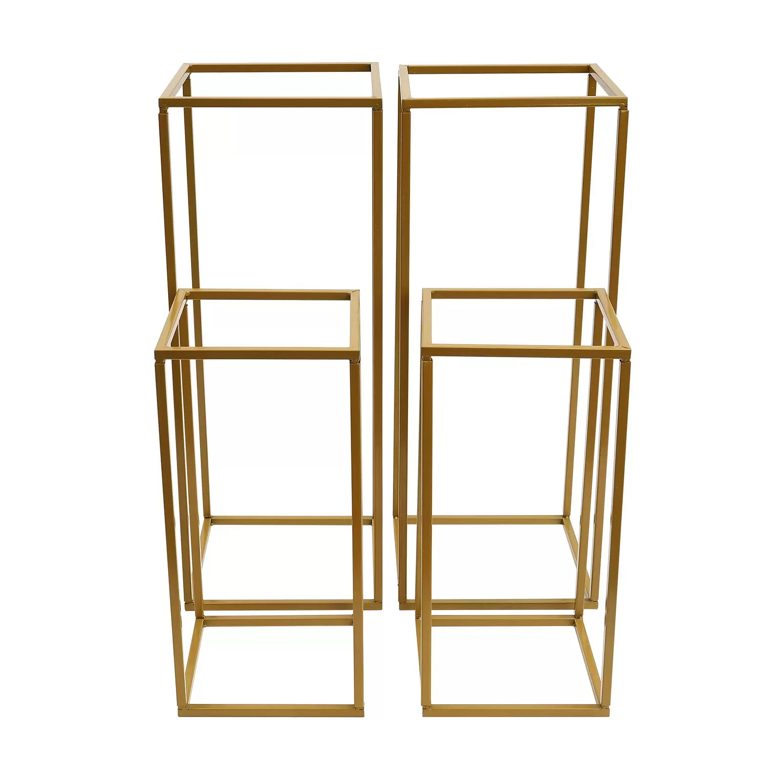 2pcs 20*20*40cm + 2pcs 24*24*60cm Wedding Flower Stand, Gold Flower Holder, Rectangular Flower Rack 2pcs 20*20*40cm + 2pcs 24*24*60cm Wedding Flower Stand, Gold Flower Holder, Rectangular Flower Rack