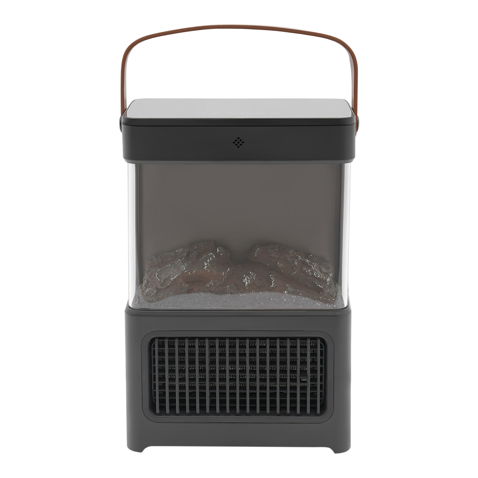 3D Simulation Fireplace Heater Warmer with Remote Control for Room Bedroom (Black)