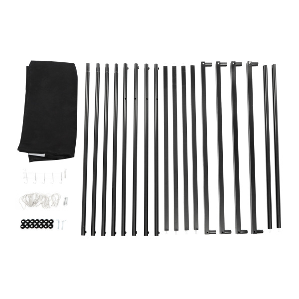 100x100x200cm Portable Clothing Store Fitting Room, Clothing Store Fitting Room, Dressing Room Fitting Room - Black
