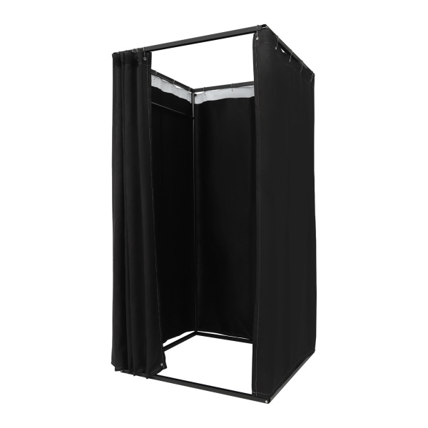 100x100x200cm Portable Clothing Store Fitting Room, Clothing Store Fitting Room, Dressing Room Fitting Room - Black