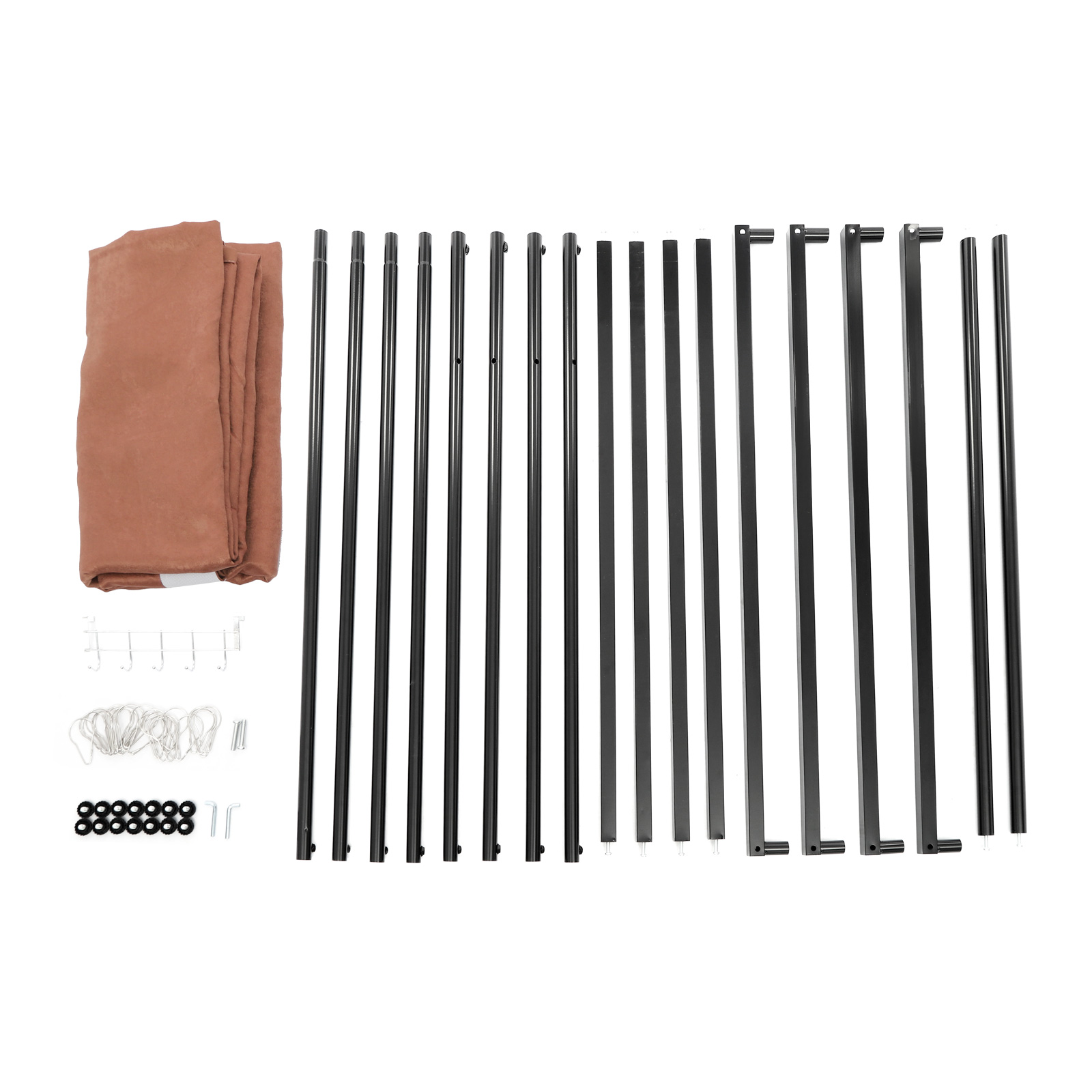 100x100x200cm Portable Clothing Store Fitting Room, Clothing Store Fitting Room, Dressing Room Fitting Room - Coffee Color
