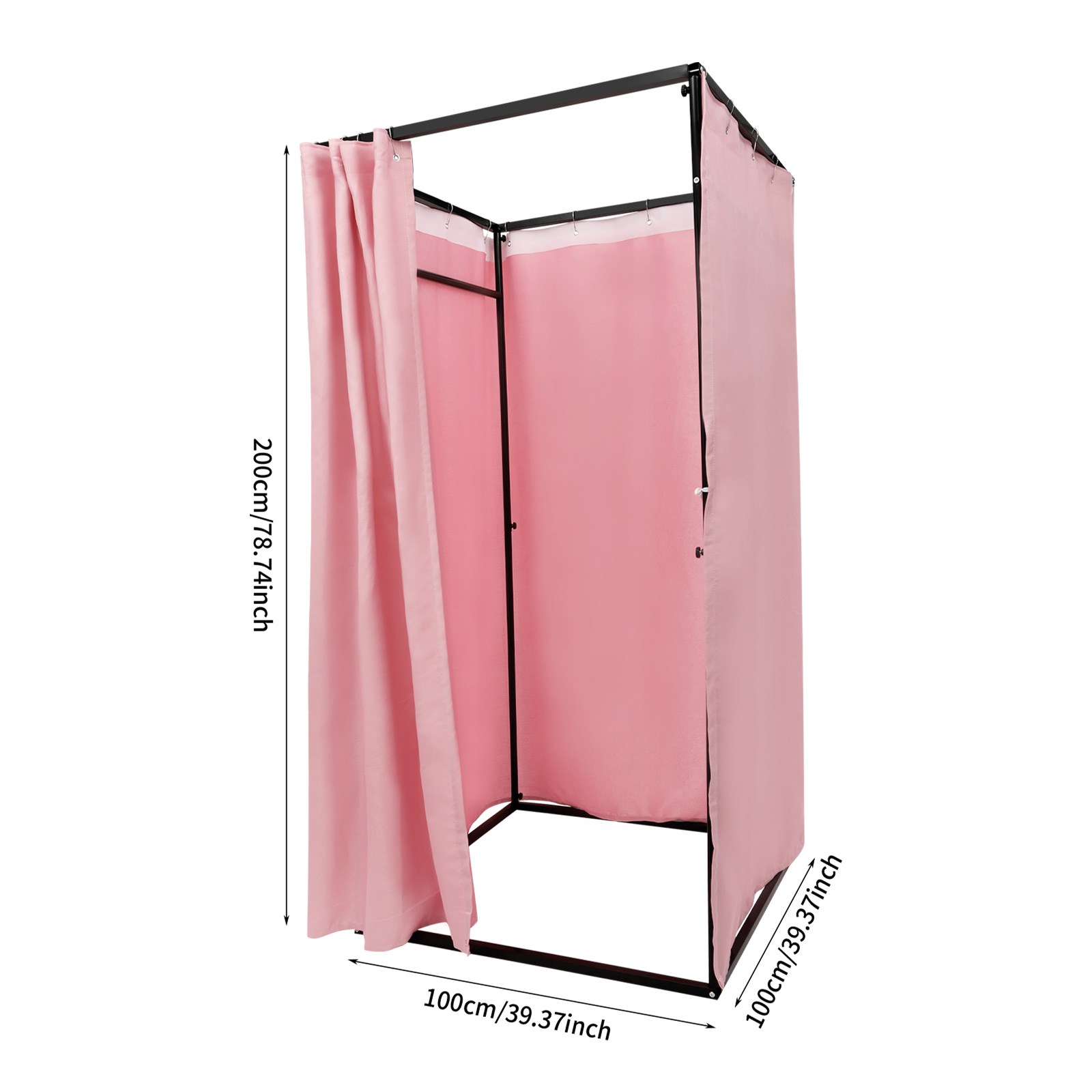 100x100x200cm Portable Clothing Store Fitting Room, Clothing Store Fitting Room, Dressing Room Fitting Room - Pink 100x100x200cm Portable Clothing Store Fitting Room, Clothing Store Fitting Room, Dressing Room Fitting Room - Pink
