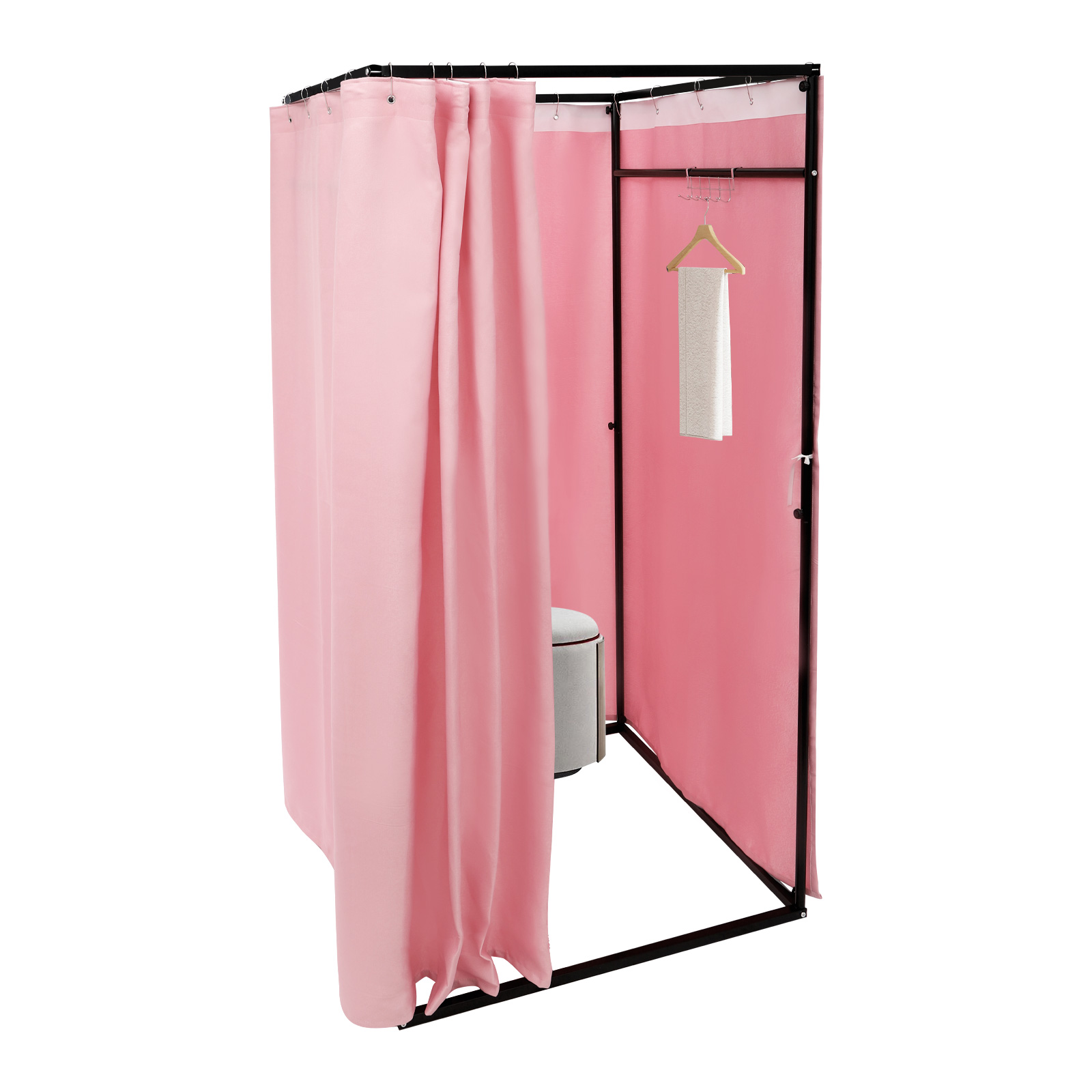 100x100x200cm Portable Clothing Store Fitting Room, Clothing Store Fitting Room, Dressing Room Fitting Room - Pink