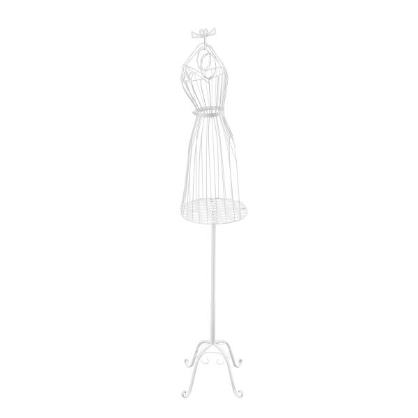 Model Display Stand, Mannequin Dress Form Display Stand, Female Dress Form Stand for Sewing Display - White Model Display Stand, Mannequin Dress Form Display Stand, Female Dress Form Stand for Sewing Display - White
