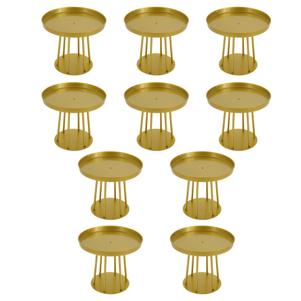 10Pcs Circular Flower Stands, Wedding Flower Stand, Flower Stand for Wedding Home Decor - 6 Rods