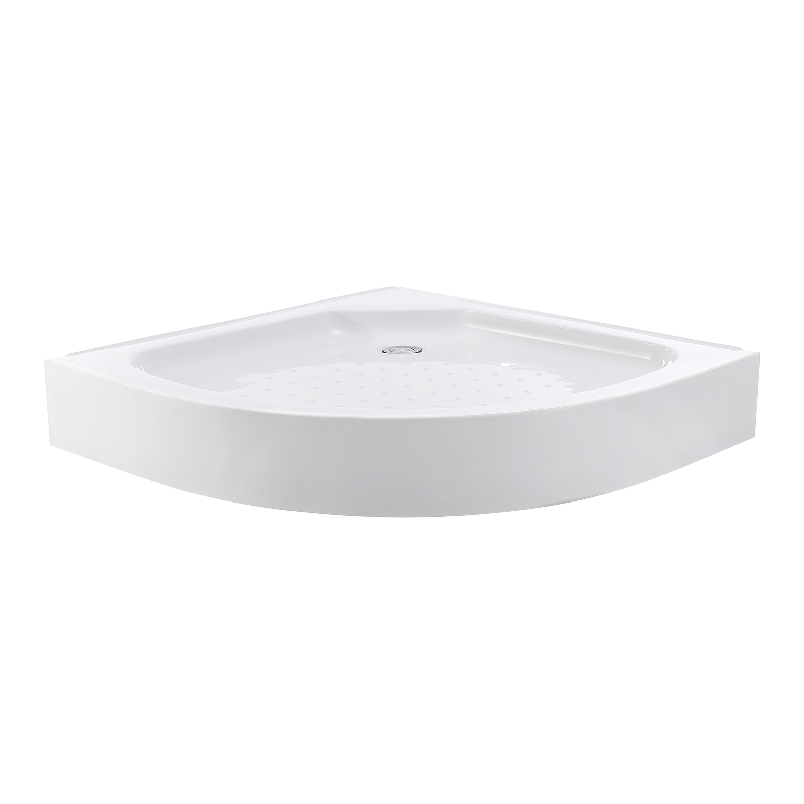 Shower Tray Fan-shaped Waterproof Shower Room Base Basin Used At Homes Hotels For A Variety Of Floor Conditions 80*80*14cm White
