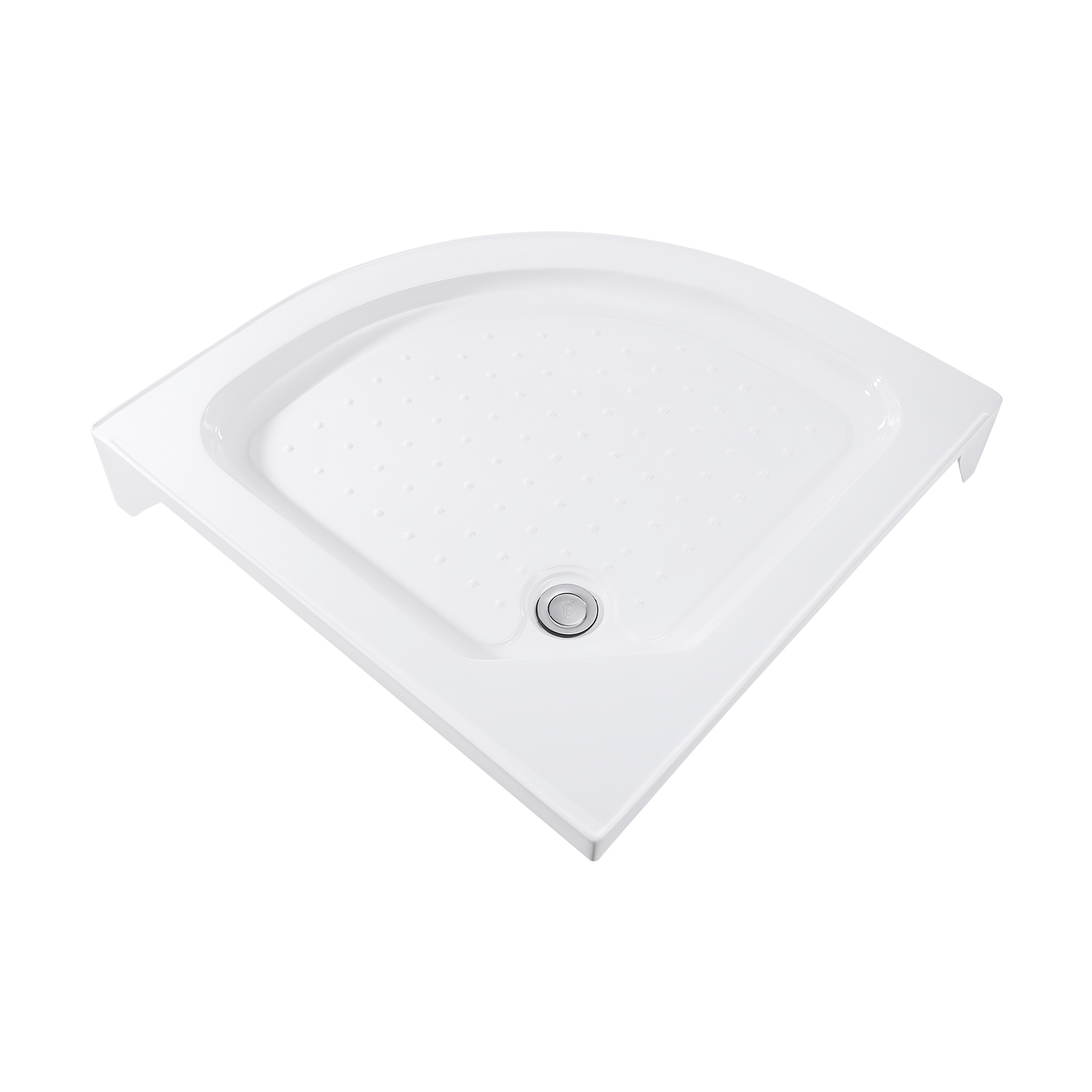 Shower Tray Fan-shaped Waterproof Shower Room Base Basin Used At Homes Hotels For A Variety Of Floor Conditions 80*80*14cm White