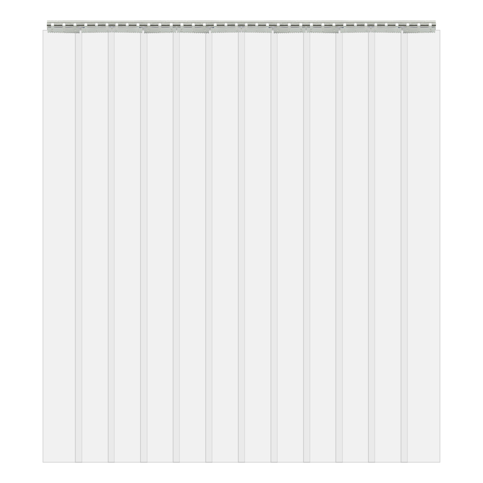 210 * 180cm 12 Plastic Strip Door Curtain Kit, PVC Freezer Door Curtain, Door Curtain for Warehouse Garage Industry