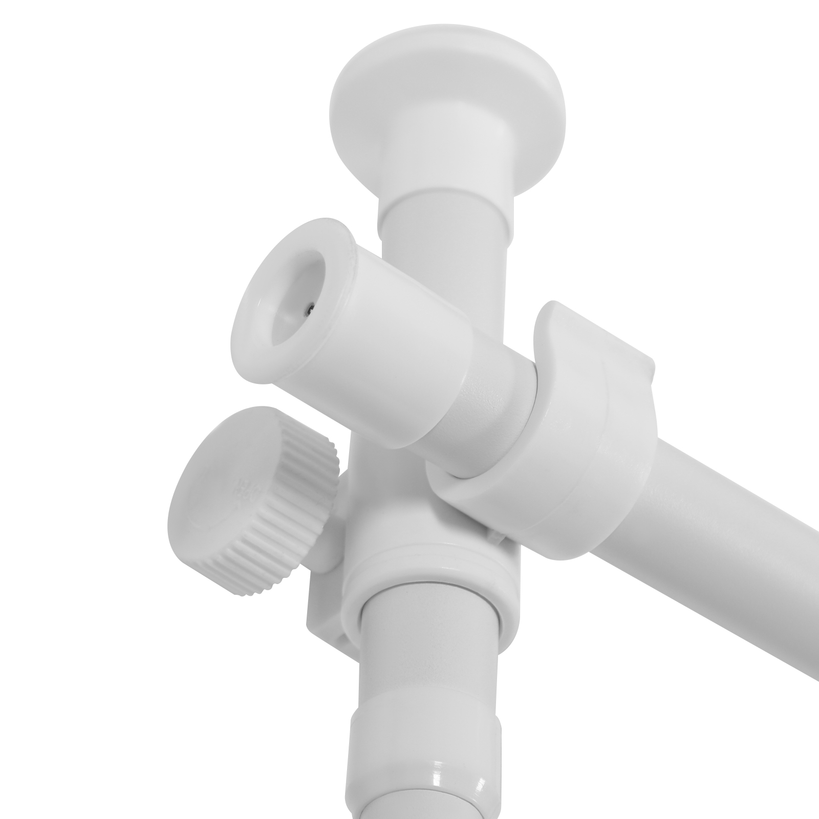 Double Curtain Divider Stand, Expandable Curtain Rod Room Divider, Vertical Curtain Stand - White Pole Double Curtain Divider Stand, Expandable Curtain Rod Room Divider, Vertical Curtain Stand - White Pole