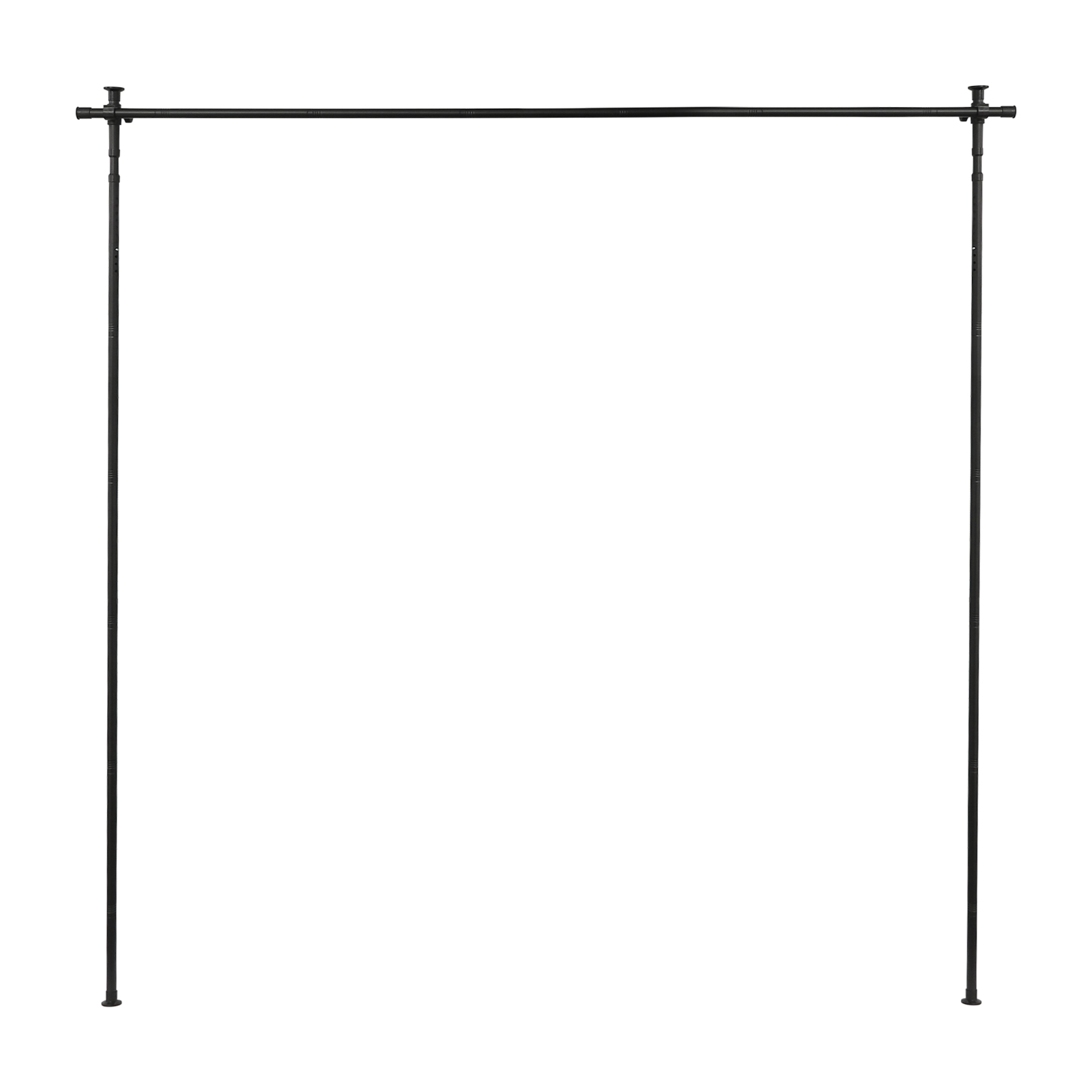 Double Curtain Divider Stand, Expandable Curtain Rod Room Divider, Vertical Curtain Stand - Black Pole Double Curtain Divider Stand, Expandable Curtain Rod Room Divider, Vertical Curtain Stand - Black Pole