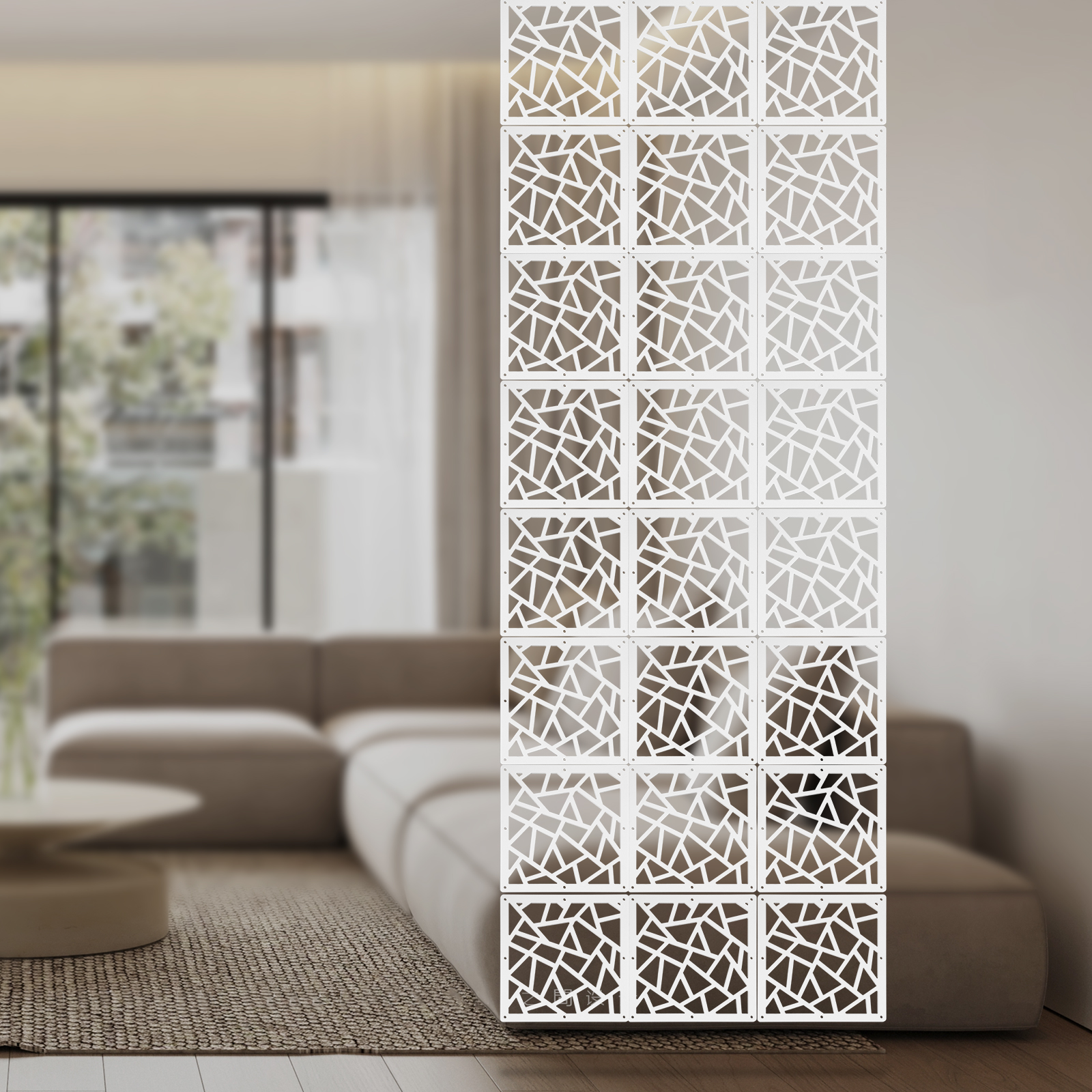24Pcs 29*29cm Hanging Room Divider, Decorative Wall Screen Panels, Hollow Out Design Screen Panels 24Pcs 29*29cm Hanging Room Divider, Decorative Wall Screen Panels, Hollow Out Design Screen Panels