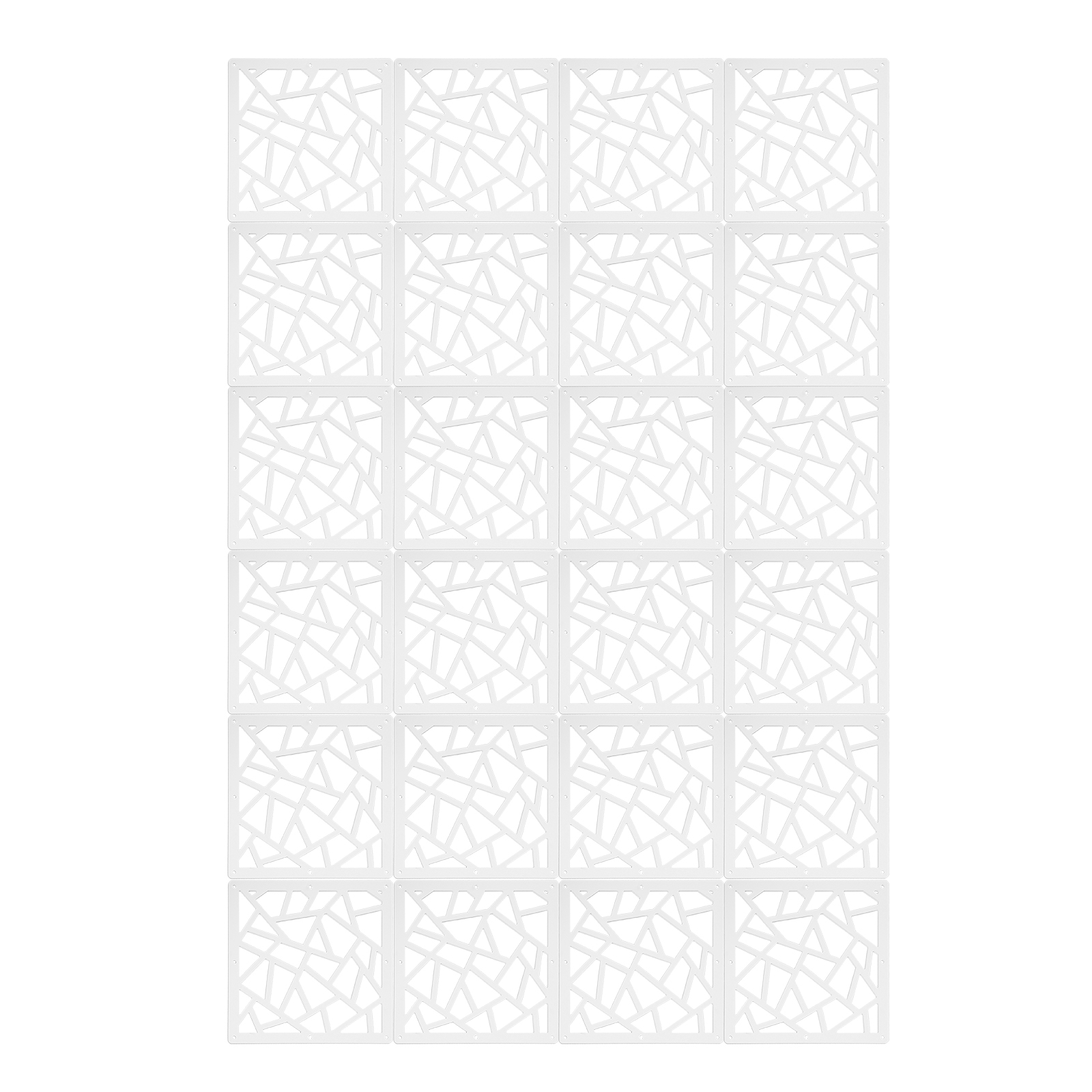 24Pcs 29*29cm Hanging Room Divider, Decorative Wall Screen Panels, Hollow Out Design Screen Panels