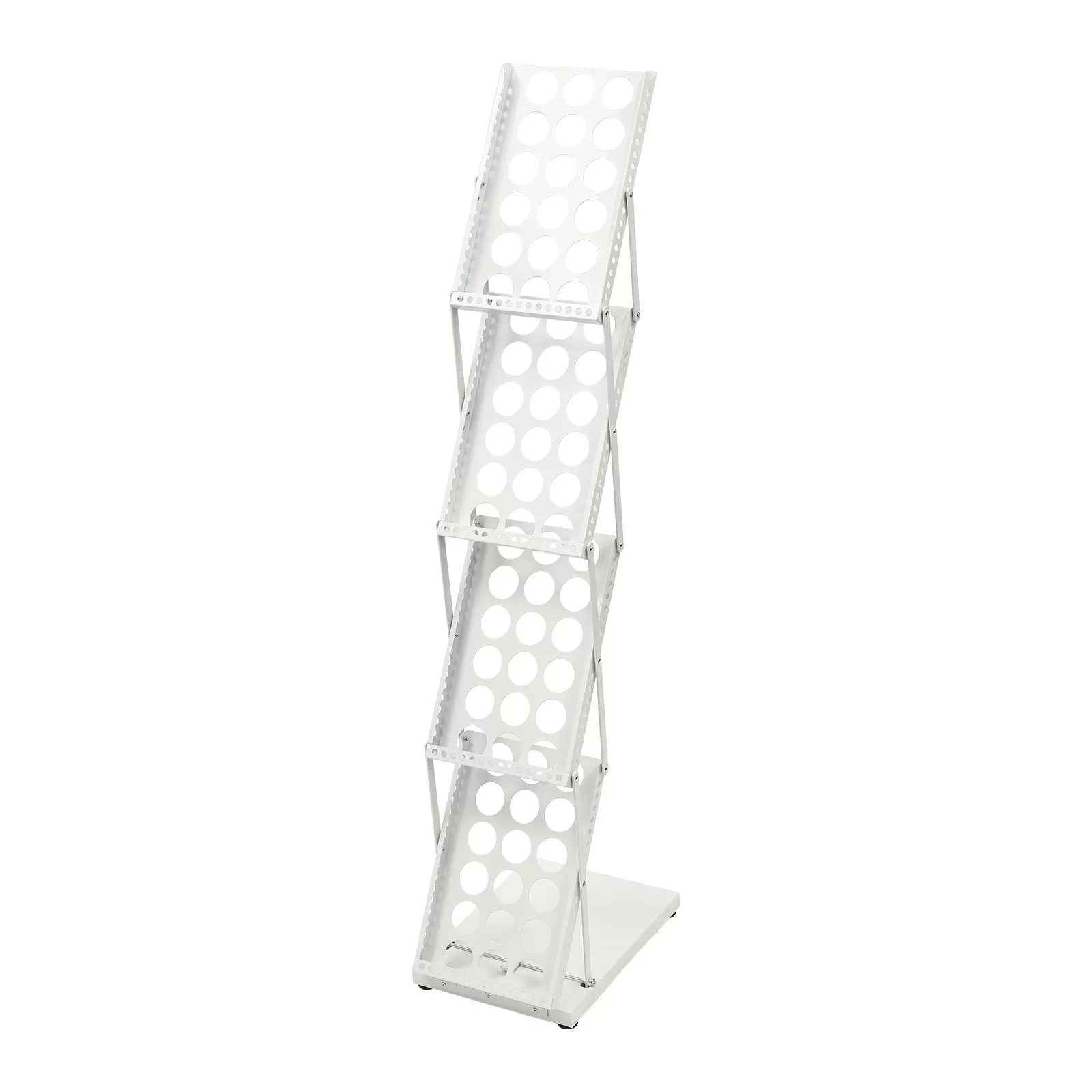 Foldable display & magazine rack with 4 pockets - for exhibitions and trade fairs, Portable A4 brochure holder