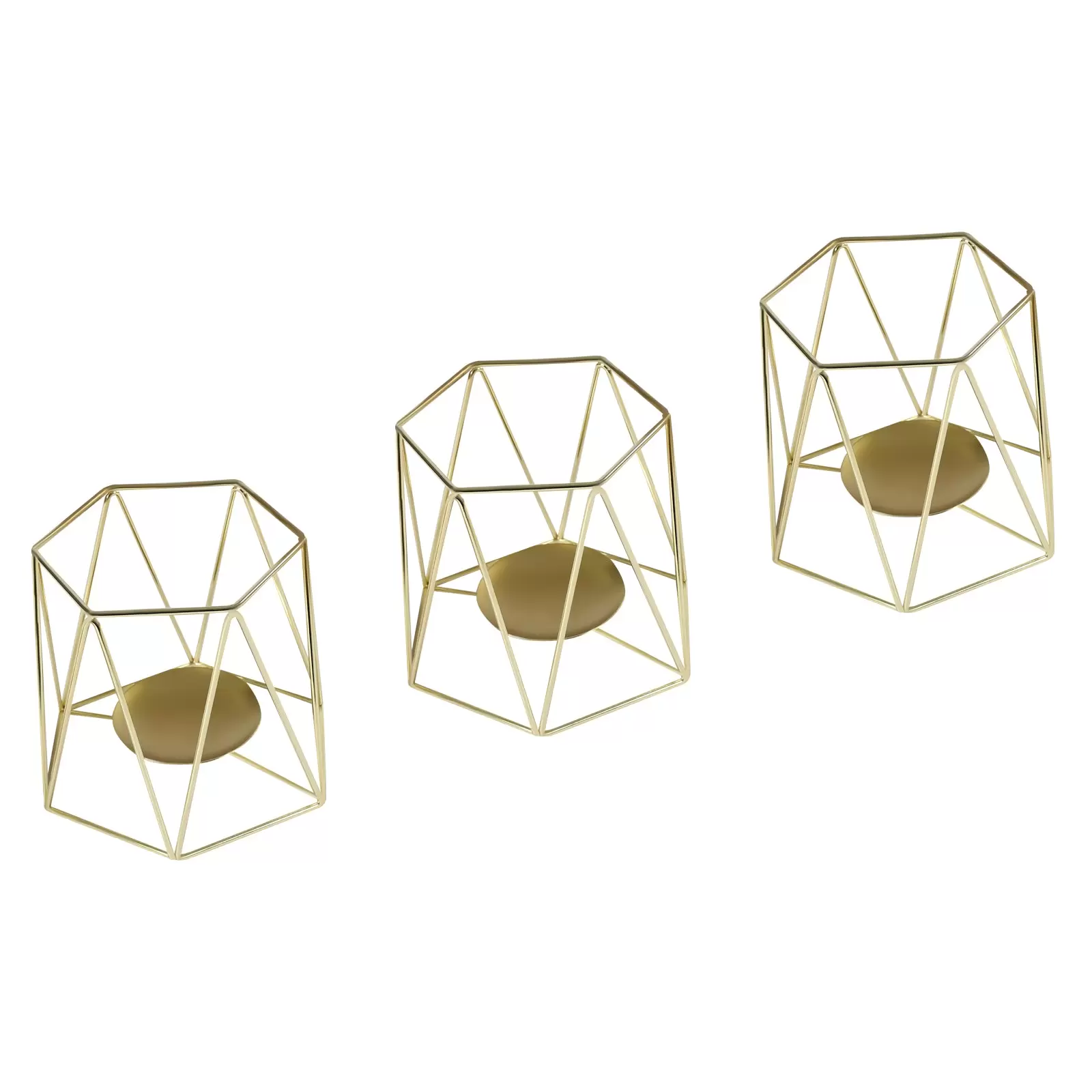 Pillar Candle Holder Candle Holders 6 Sets (12 Pcs) Geometric Tealight Holders Gold Metal Candle Holder (S + L) Pillar Candle Holder Candle Holders 6 Sets (12 Pcs) Geometric Tealight Holders Gold Metal Candle Holder (S + L)