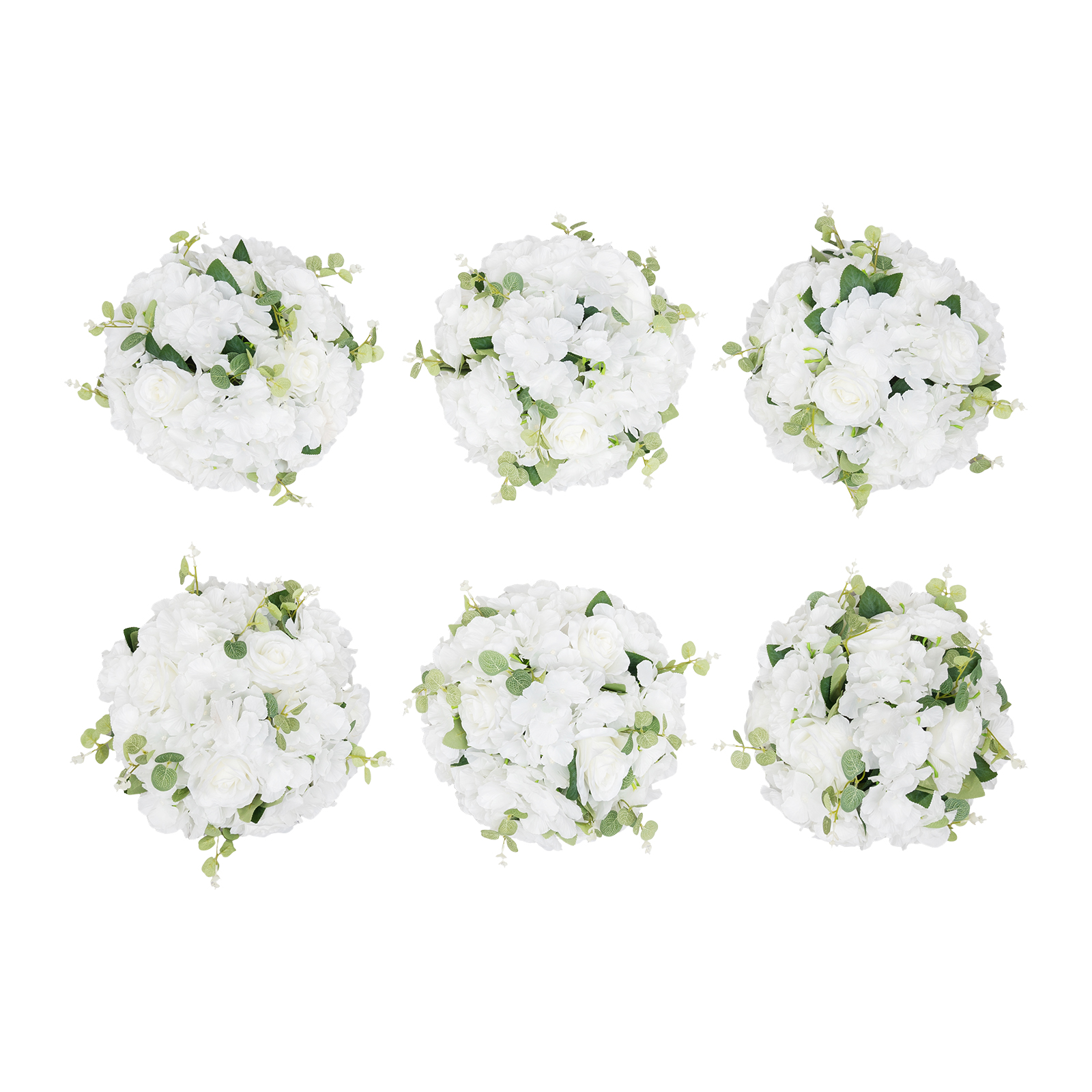 34x19cm 6PCS Artificial Flower Balls, Artificial Flower Balls, Flower Balls for Centerpieces