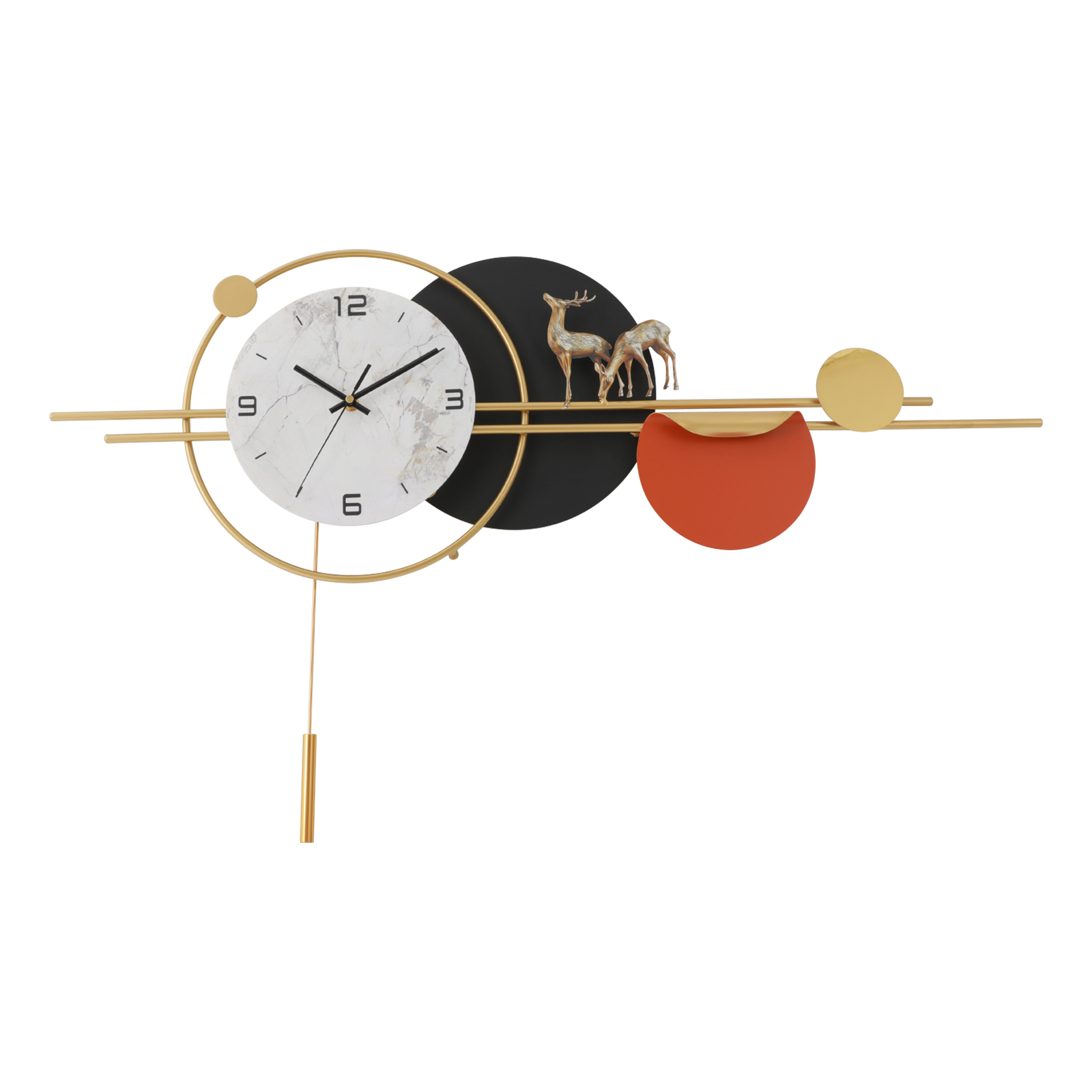 50x90cm Decorative Wall Clock, Modern Silent Wall Clock, Large Wall Clock for Living Room