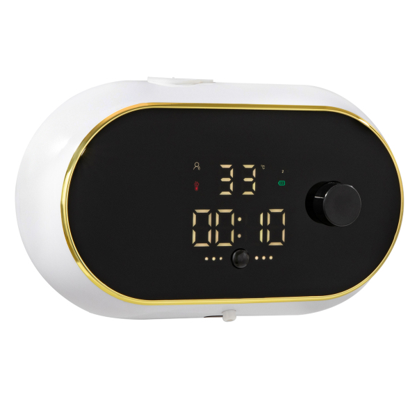 Automatic Soap Dispenser Wall Mount White Soap Dispenser with Temperature and Time Display For Ordinary Hand Sanitizers 7.28*2.56*4.25in White