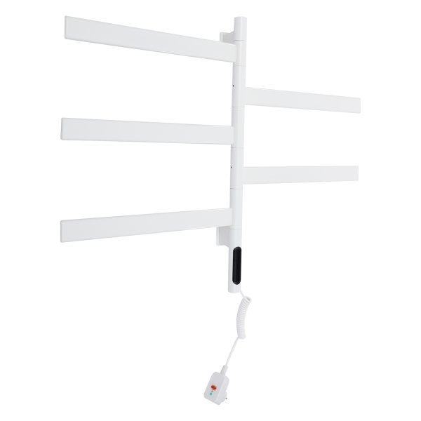 CNCEST Rotating Towel Rail Electric Towel Warmer Electric Towel Dryer with 180° Rotation White