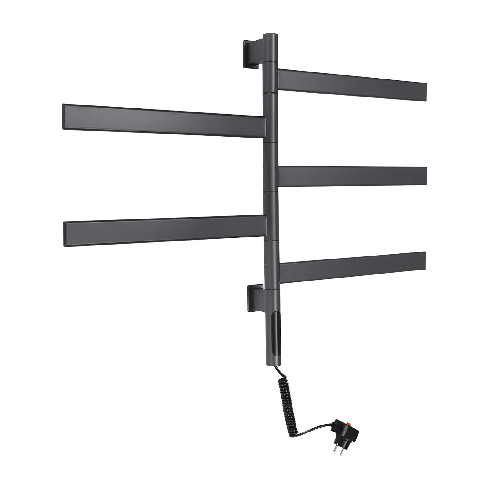 CNCEST Rotating Towel Rail Electric Towel Warmer Electric Towel Dryer with 180° Rotation Grey