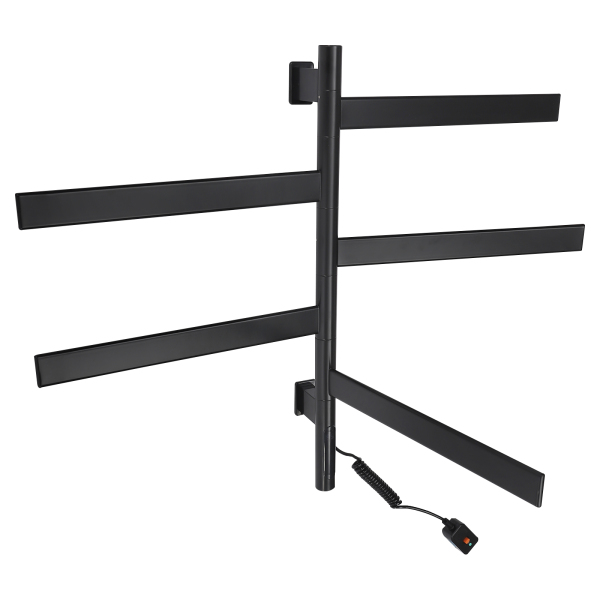 CNCEST Rotating Towel Rail Electric Towel Warmer Electric Towel Dryer with 180° Rotation Black CNCEST Rotating Towel Rail Electric Towel Warmer Electric Towel Dryer with 180° Rotation Black