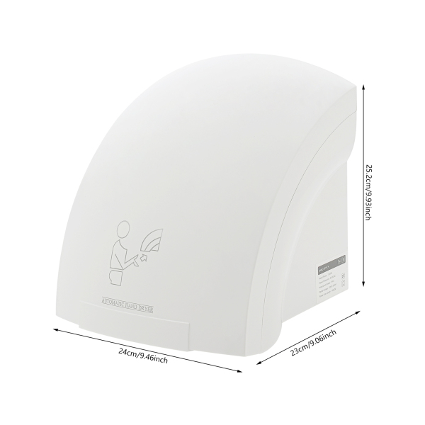 Electric Hand Dryer, Commercial Compact Air Hand Dryer, Automatic Hand Air Dryer  - White