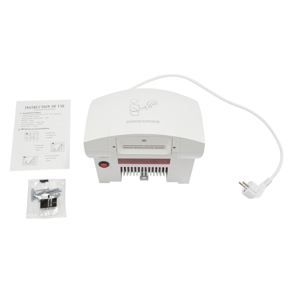 Electric Hand Dryer, Commercial Compact Air Hand Dryer, Automatic Hand Air Dryer  - White
