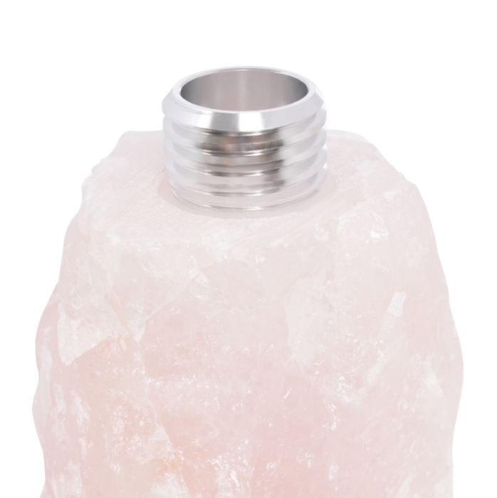 2 Pack Natural Pink Crystal Stone Pressed Bottle, Crystal Stone Soap Dispenser 2 Pack Natural Pink Crystal Stone Pressed Bottle, Crystal Stone Soap Dispenser