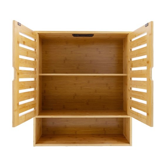 23*26*7.87 inch bamboo bathroom wall cabinet, modern wall decoration wall shelf