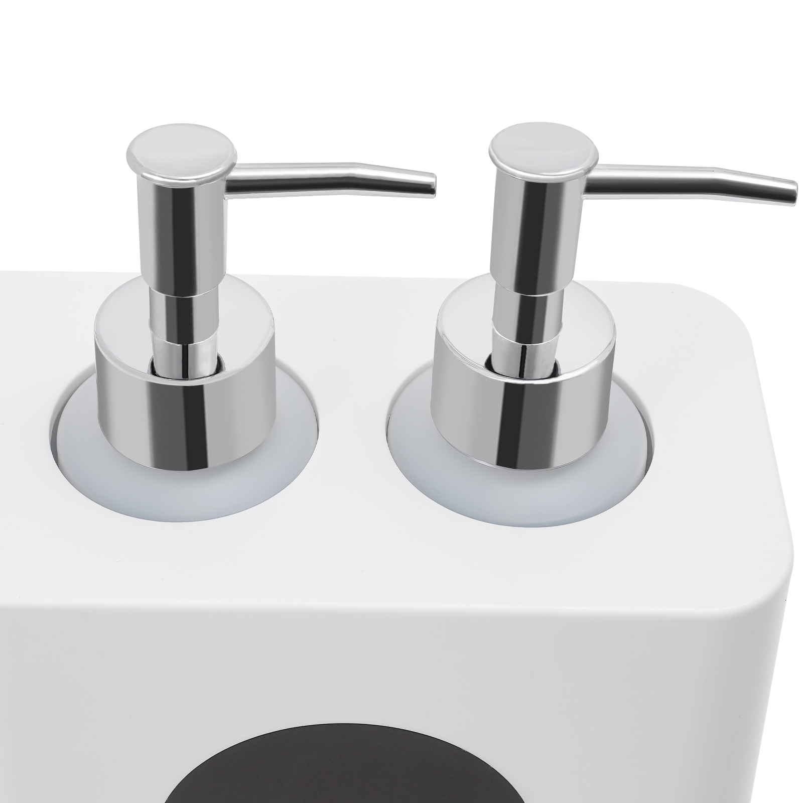 Massage Oil Warmer with Oil Bottle Dispensers, Electric Massage Oil Warmer, Massage Oil Warmer - Double Bottle White Massage Oil Warmer with Oil Bottle Dispensers, Electric Massage Oil Warmer, Massage Oil Warmer - Double Bottle White