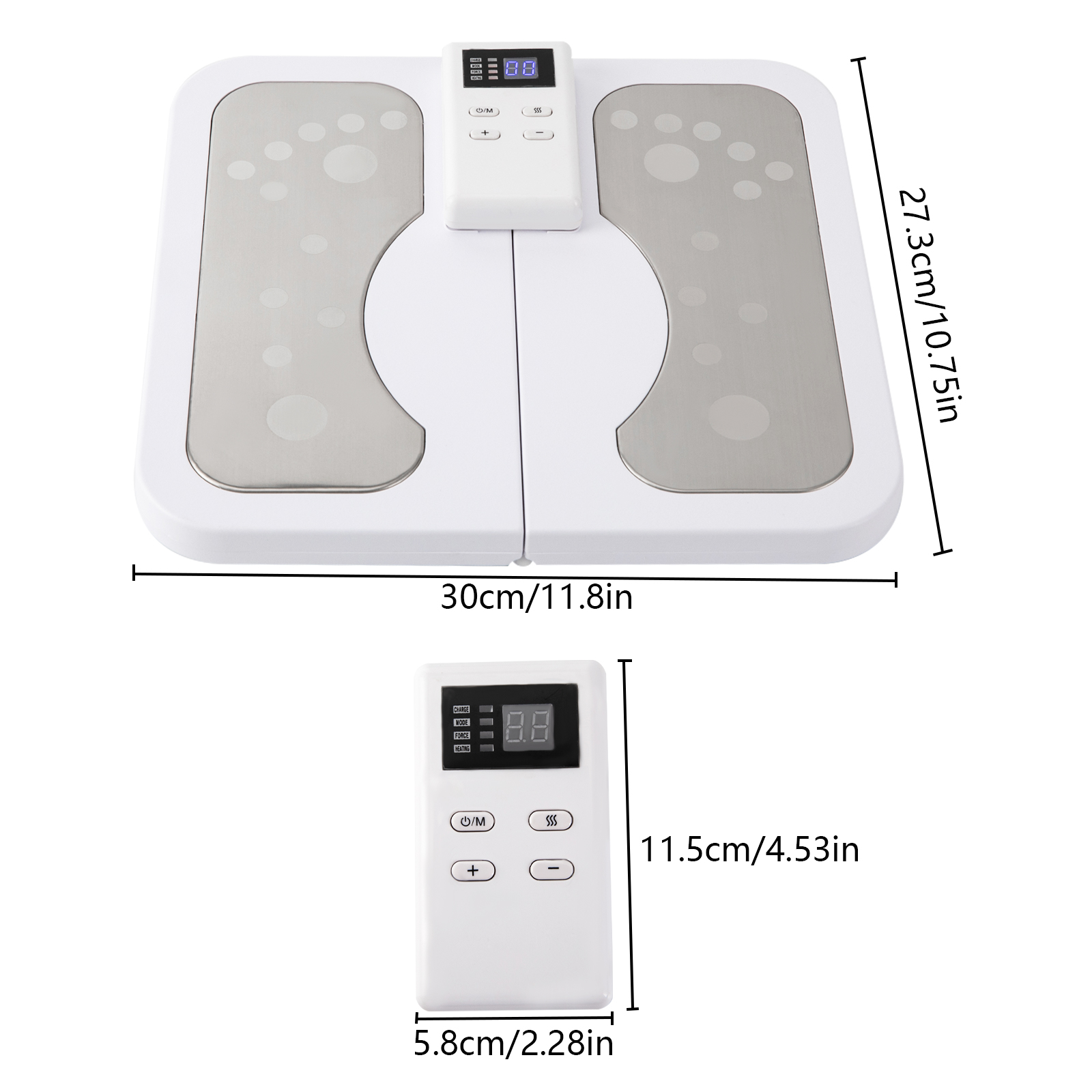 Foot massager, Blood circulation stimulator for legs, calves and feet, Massage modes: 6, White Foot massager, Blood circulation stimulator for legs, calves and feet, Massage modes: 6, White