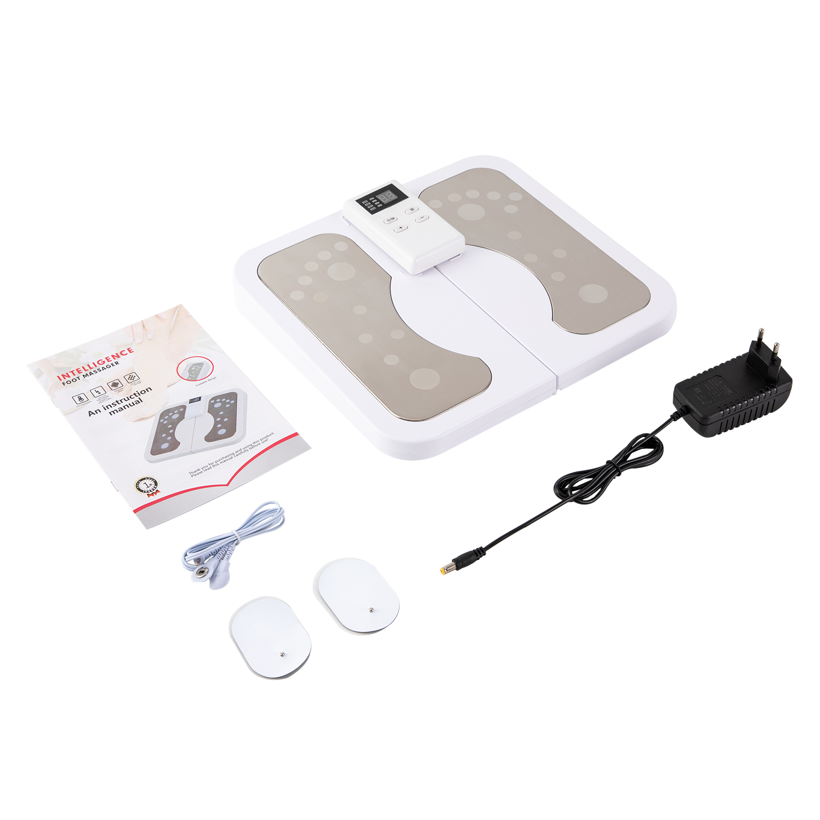 Foot massager, Blood circulation stimulator for legs, calves and feet, Massage modes: 6, White Foot massager, Blood circulation stimulator for legs, calves and feet, Massage modes: 6, White