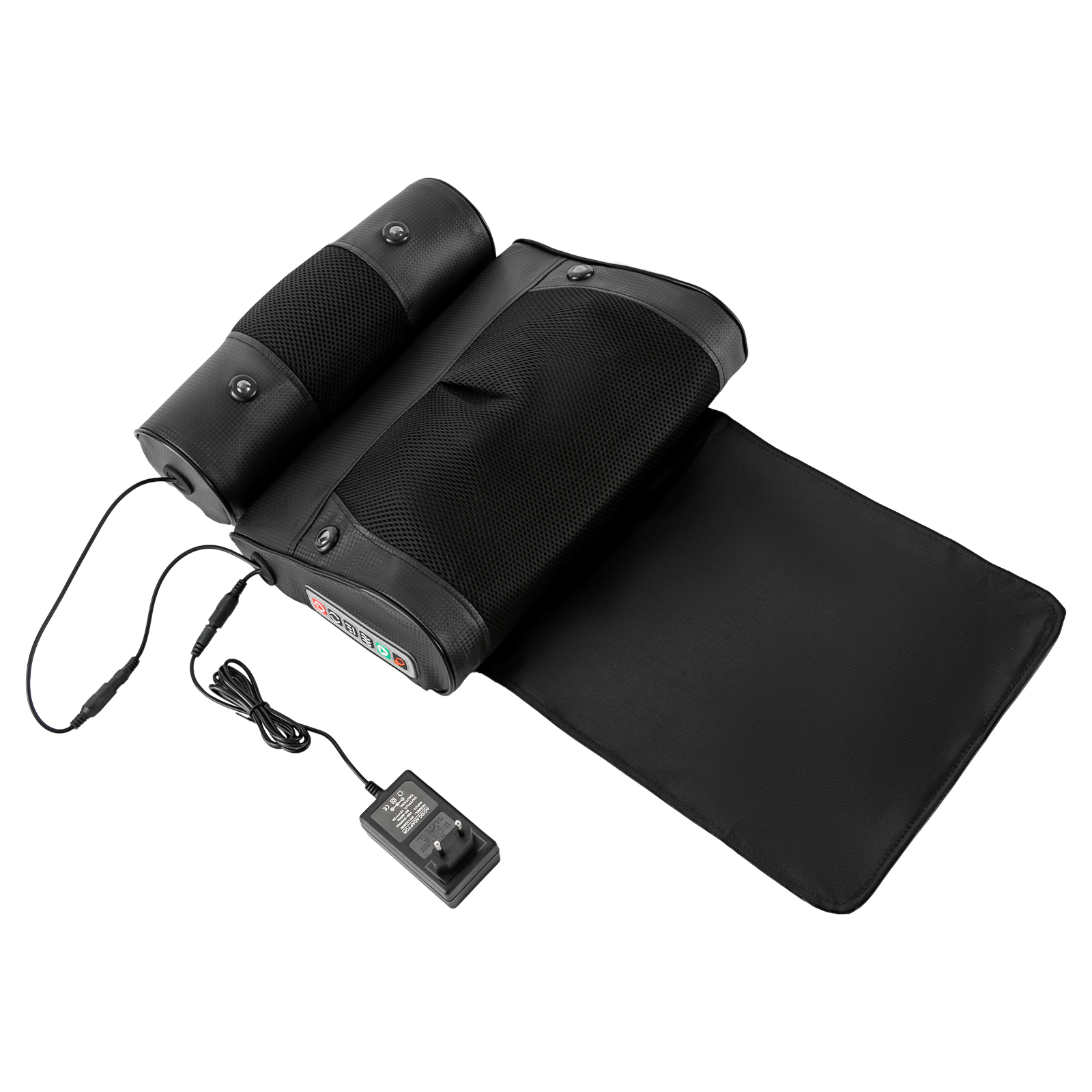 Neck and back massager, Kneading massage cushion to relax the back and shoulders, Ergonomic design, Black Neck and back massager, Kneading massage cushion to relax the back and shoulders, Ergonomic design, Black