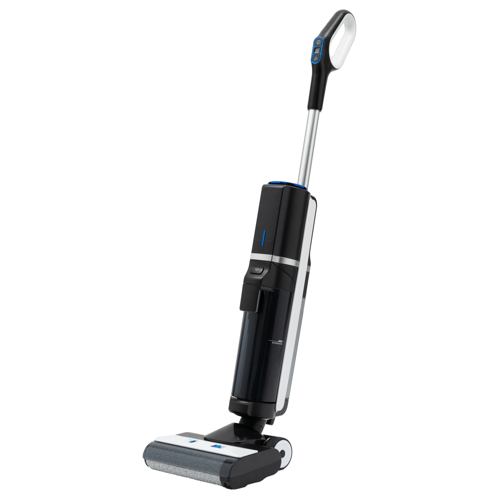 200 W Cordless Vacuum Cleaner Wet Dry Vacuum Cleaner with One-Step Cleaning Smart Screen and Voice Prompts 10.63*10.24*44.49inch Black