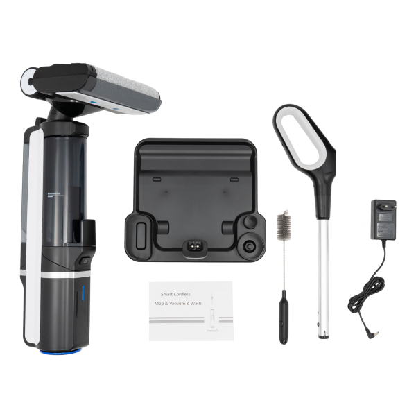 200 W Cordless Vacuum Cleaner Wet Dry Vacuum Cleaner with One-Step Cleaning Smart Screen and Voice Prompts 10.63*10.24*44.49inch Black 200 W Cordless Vacuum Cleaner Wet Dry Vacuum Cleaner with One-Step Cleaning Smart Screen and Voice Prompts 10.63*10.24*44.49inch Black