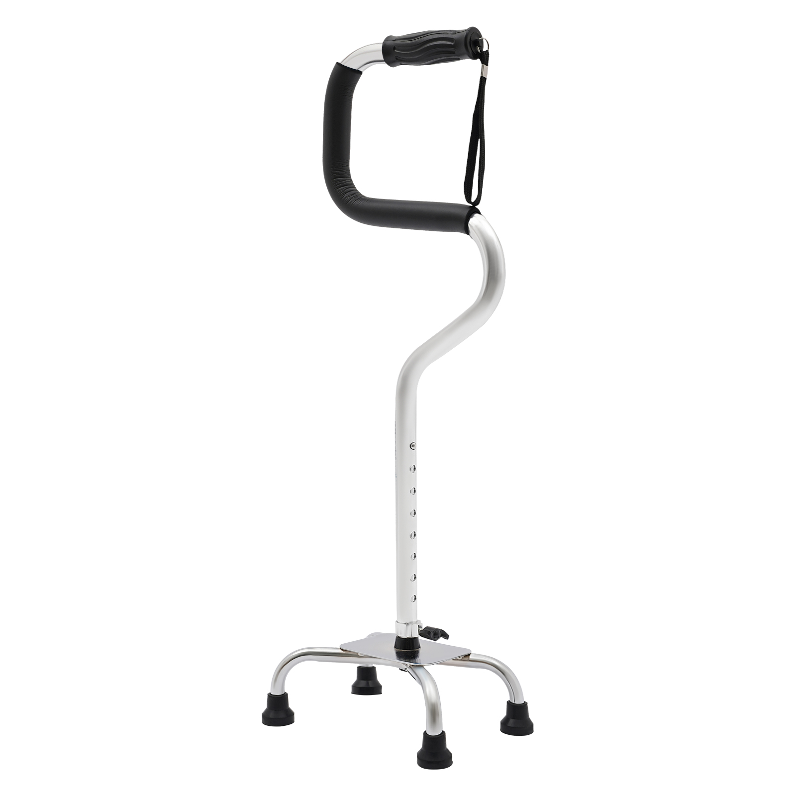 Walker, Walking Stick, Adjustable walking stick, for people with mobility problems, Adjustable height: 78-95.9cm, Silver Walker, Walking Stick, Adjustable walking stick, for people with mobility problems, Adjustable height: 78-95.9cm, Silver