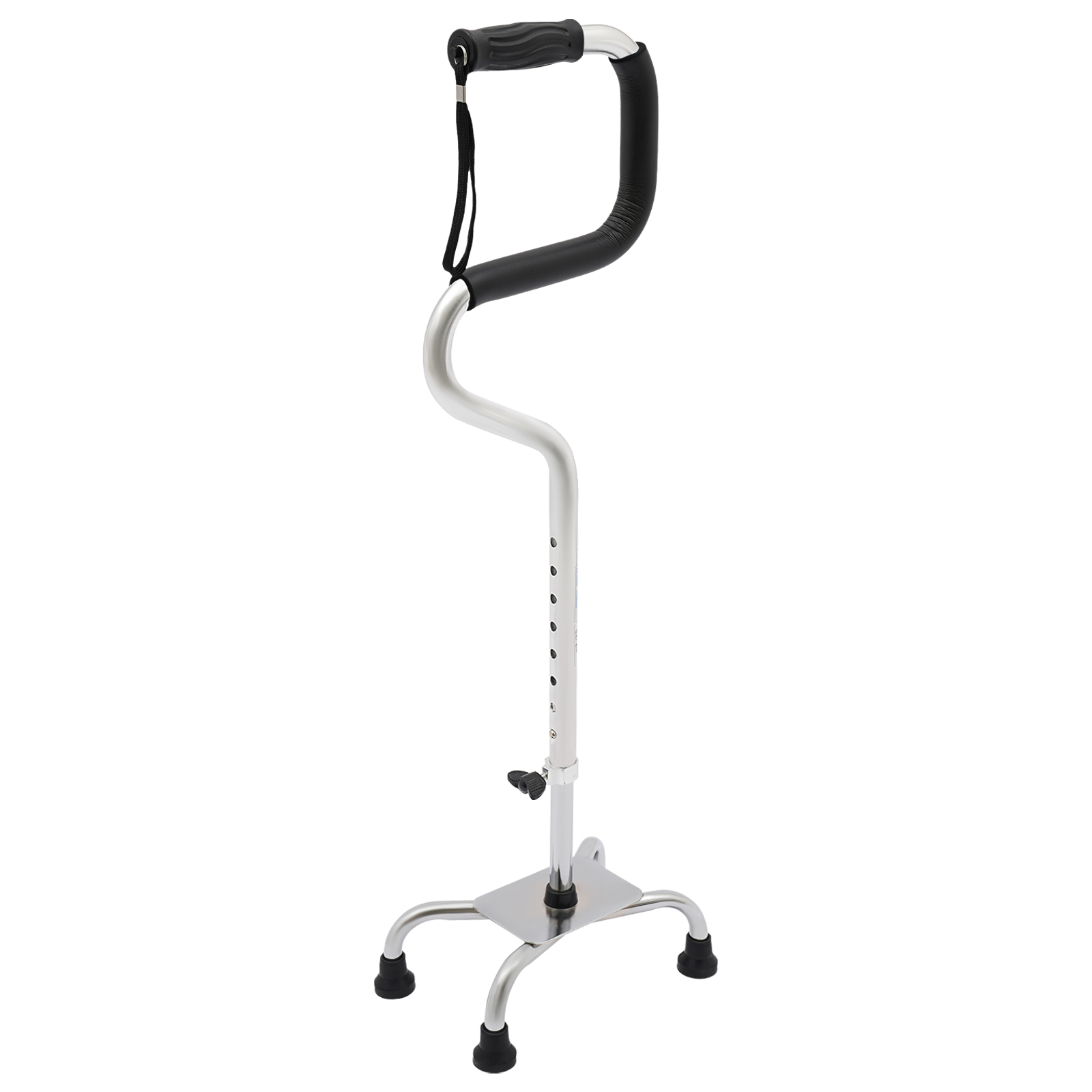 Walker, Walking Stick, Adjustable walking stick, for people with mobility problems, Adjustable height: 78-95.9cm, Silver Walker, Walking Stick, Adjustable walking stick, for people with mobility problems, Adjustable height: 78-95.9cm, Silver