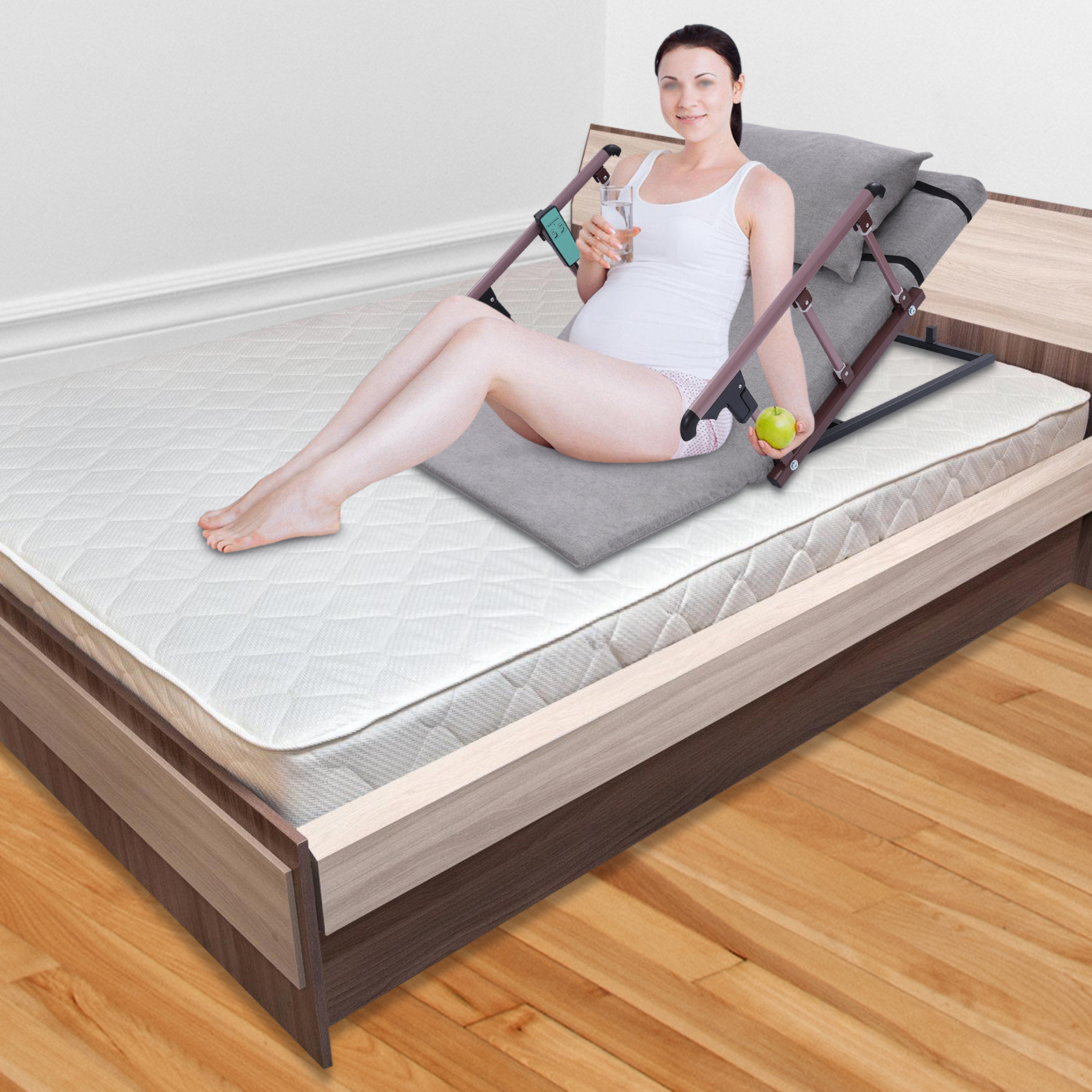 Electric Lifting Backrest, Electric Lifting Bed Backrest, Lifting Bed Backrest for Pregnant Women, Elderly - Gray