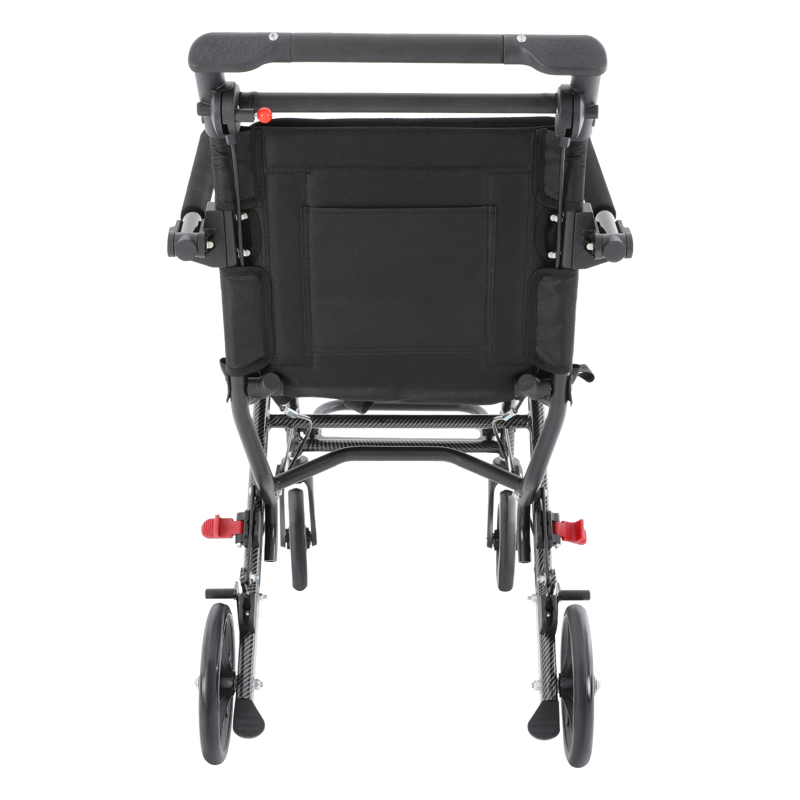 Black Foldable Transport Wheelchair, Portable Traveling Wheelchair, Folding Transport Wheelchair with Storage Bag Black Foldable Transport Wheelchair, Portable Traveling Wheelchair, Folding Transport Wheelchair with Storage Bag